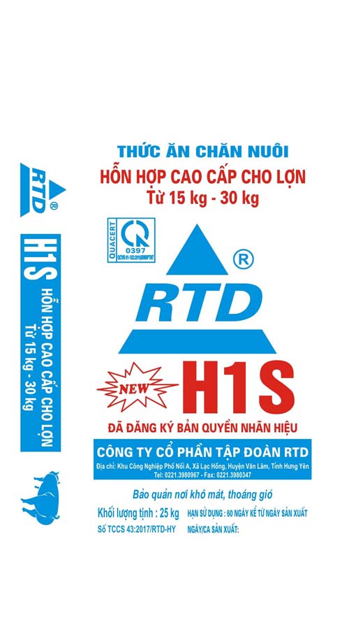 H1S hỗn hợp cao cấp cho lợn từ 15kg - 30kg